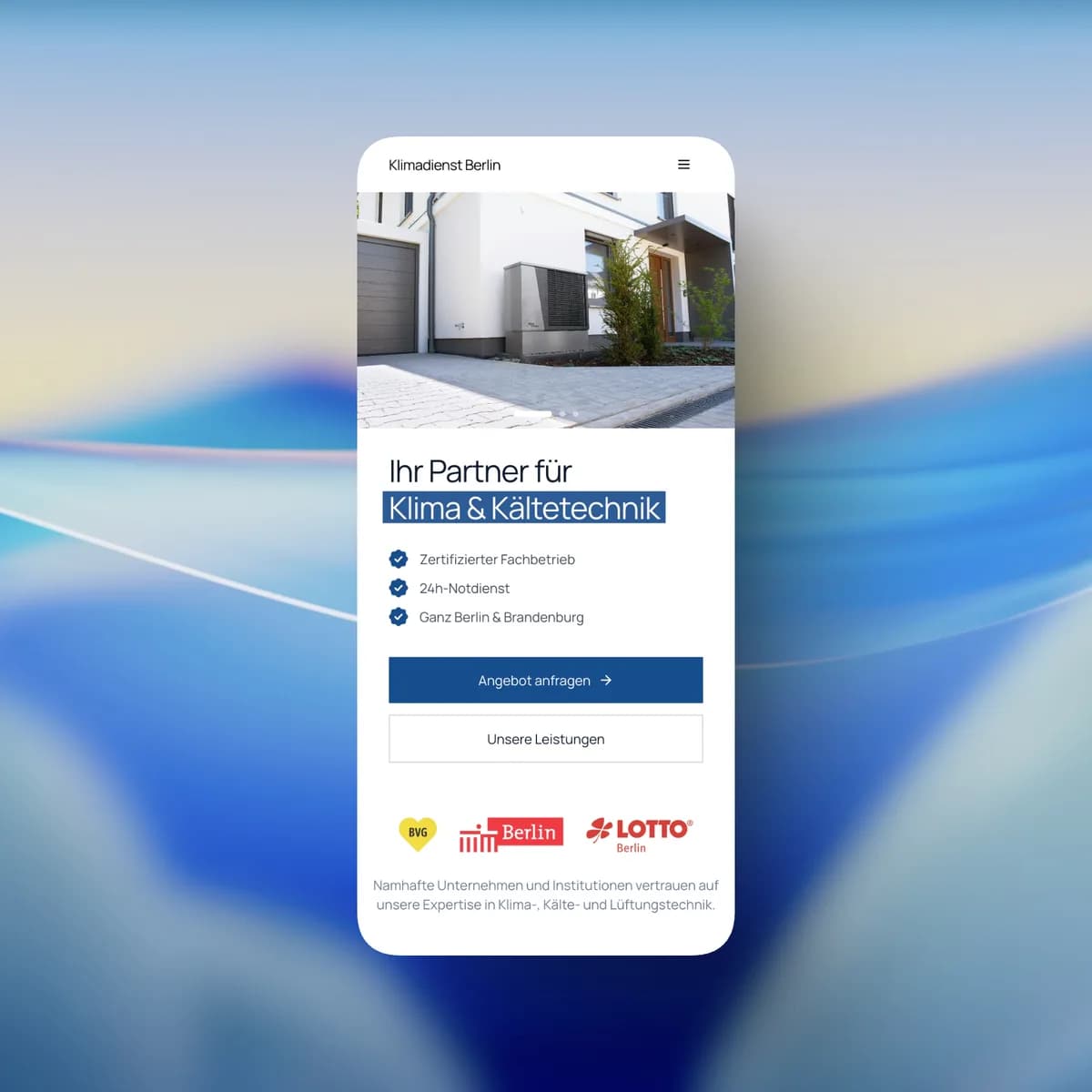 Website Klimadienst Berlin